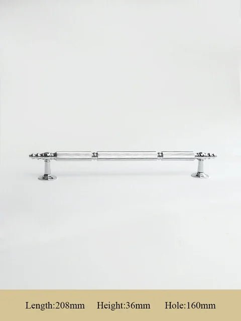 Textured Brass Pull Handles – Vertical Grain Design for Cabinets