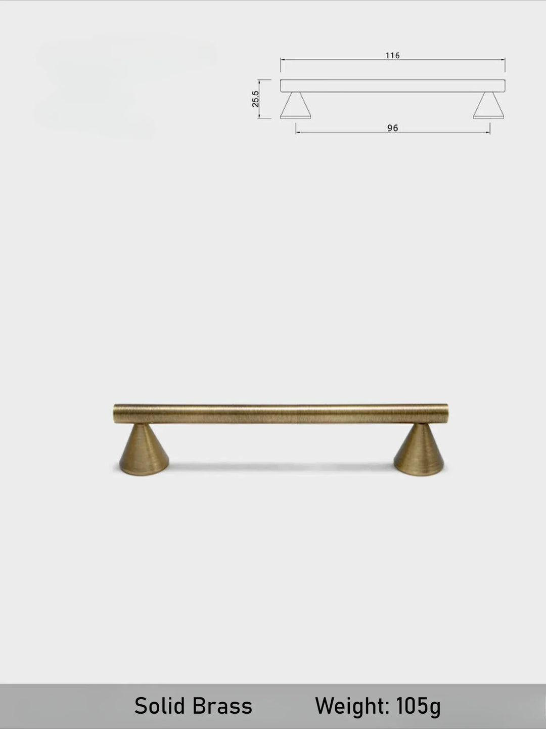 Vintage Brass T-Bar Pulls – Bronze Handles for Stylish Cabinet Design