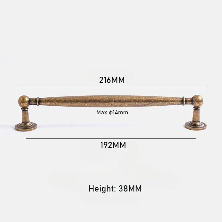 Luxury Vintage Bronze Brass Knobs – 5" Drawer Pulls for Elegant Cabinets