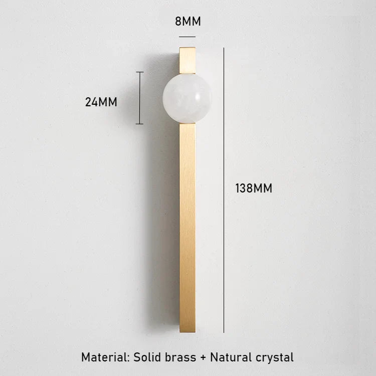 Durable White Crystal Ball + Brass Furniture Handles – Drawer Pulls