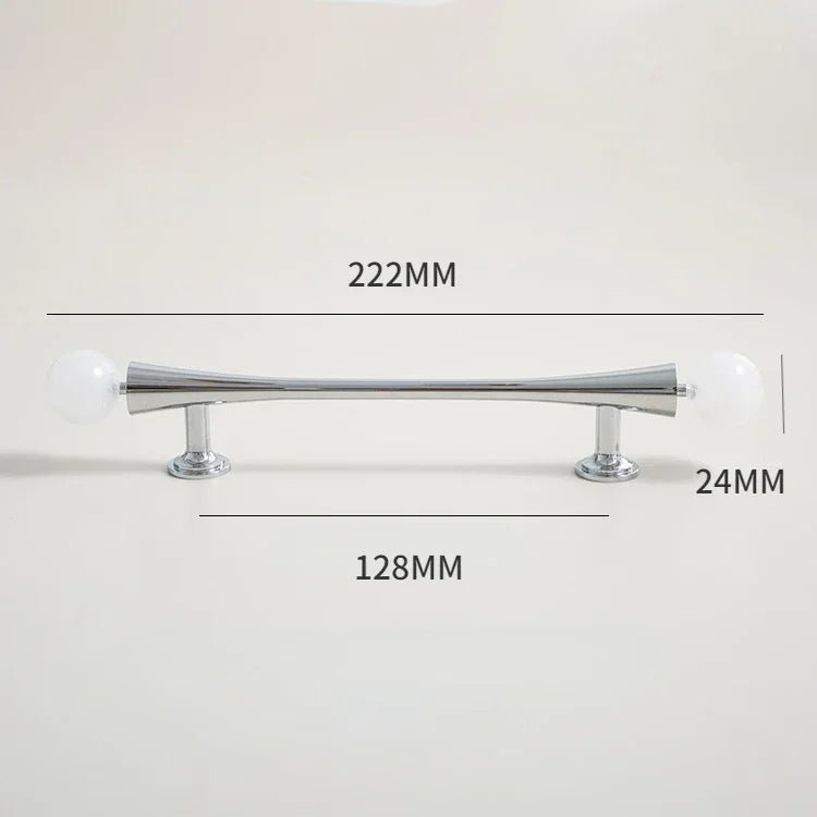 White Crystal Brass Knobs – Luxury Drawer Pulls for Elegant Cabinets
