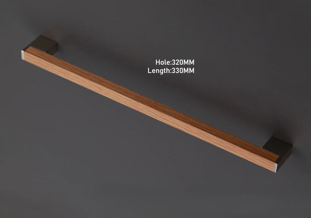 Sleek White Oak Wood Pull Handles for Elegant Kitchen Cabinets