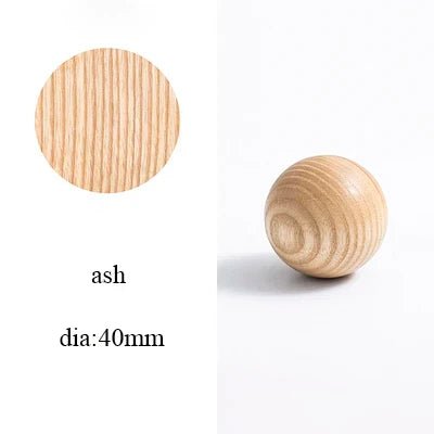 Sustainable Wooden Ball Knobs – Walnut, Ash, Beech for Cabinets