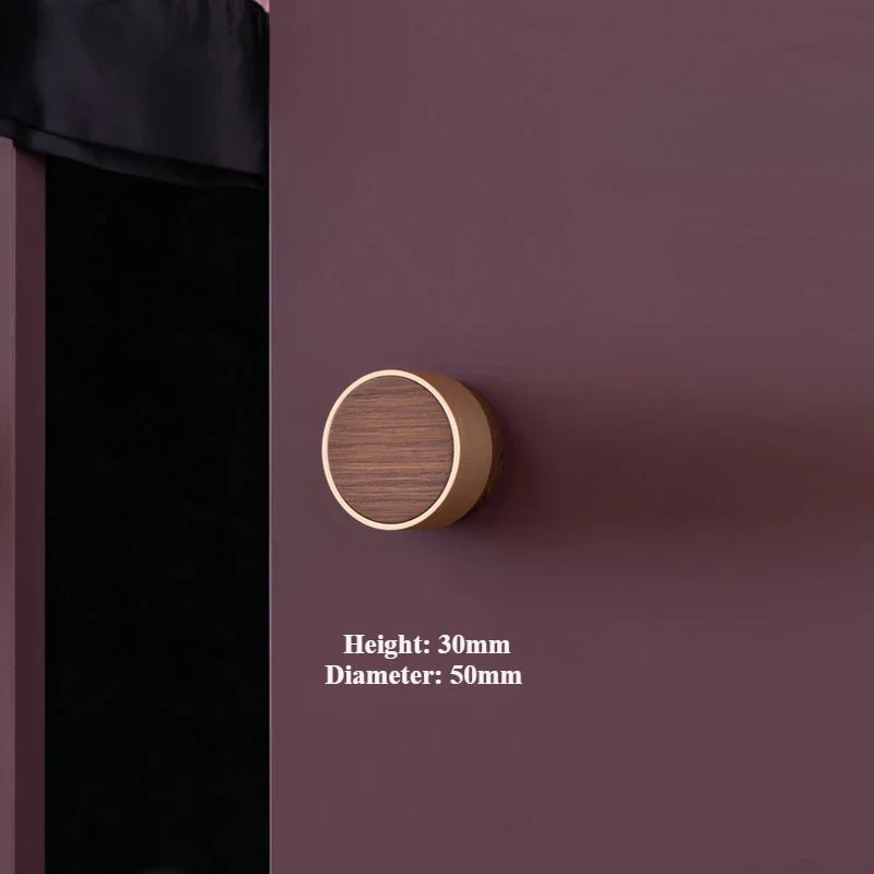 Elegant Wooden Circle Cabinet Handles – Natural Drawer Pulls