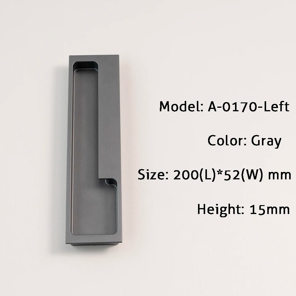 Minimalist Black Cabinet Handle – Hidden Sliding Pull  