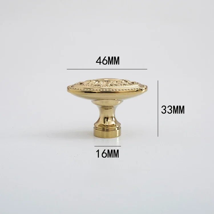Antique Brass Knob – Compact Cabinet Hardware