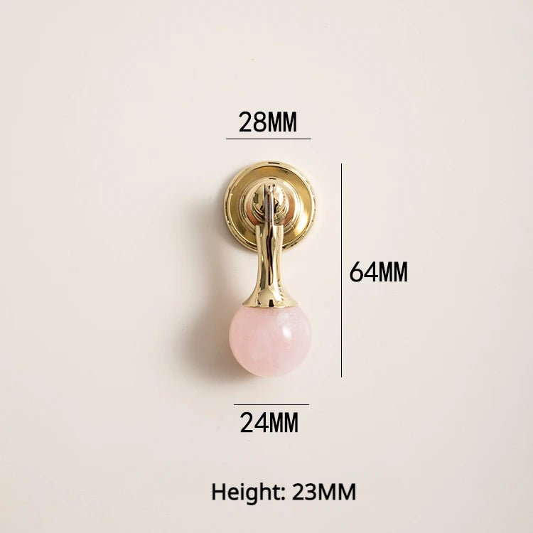 Delicate Pink Glass Knob – Retro Cabinet Hardware  