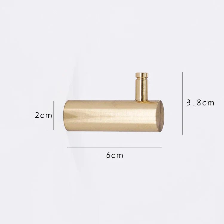 Solid Brass Bearing Hooks – Elegant Wall Clothes Hooks for Storage