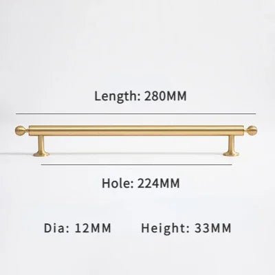Round & Bar Solid Brass Pulls for Stylish Cabinet Doors