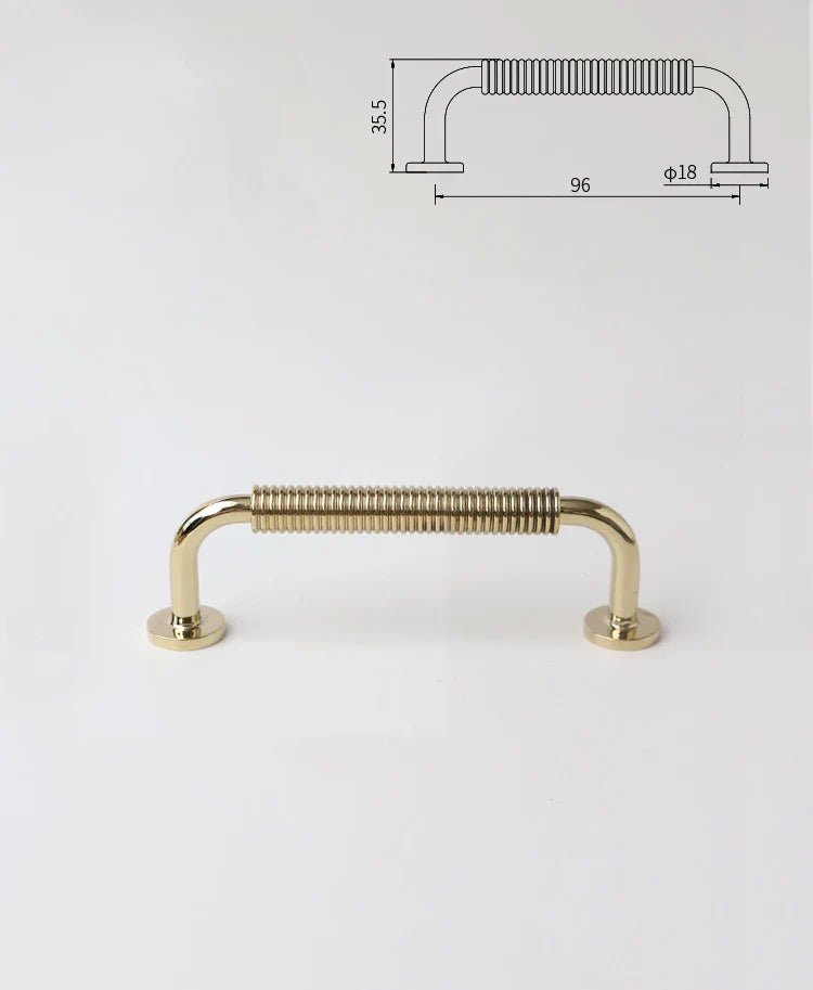Brass Nautical Pull – Rope Textured Cabinet Handle  