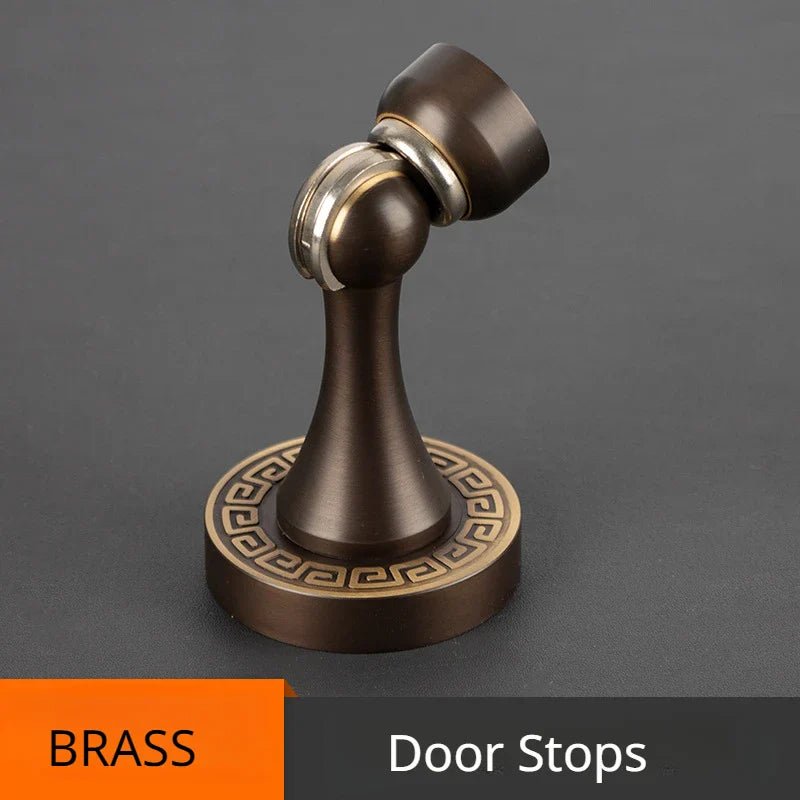 Solid Brass Heavy Duty Door Stopper – Wall Mount for Strong Protection