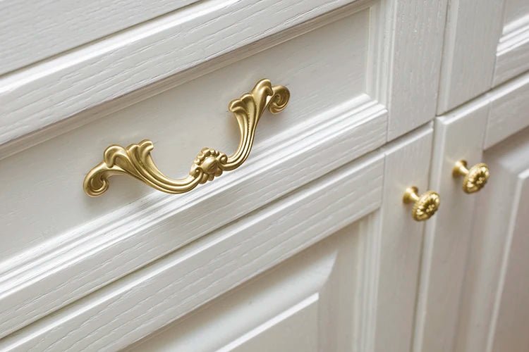 Elegant European Cabinet Handle – 3.8" Brass Pull