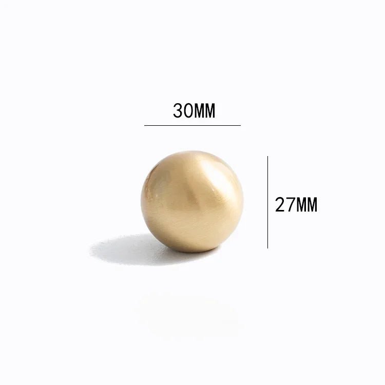 Gold Round Dresser Pulls in Solid Brass for Furniture