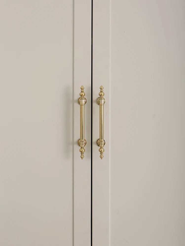 Stylish brass modern cabinet pull with industrial flair