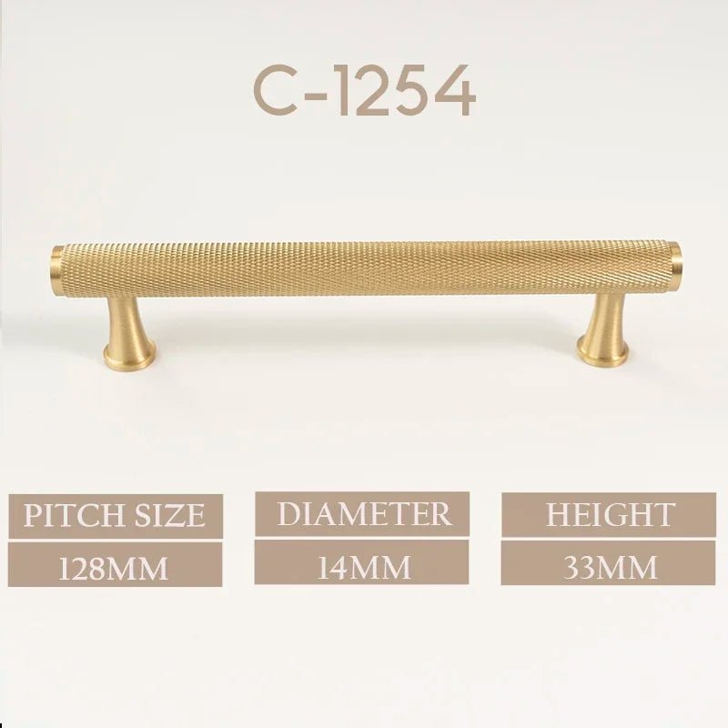 Textured Gold Brass Drawer Handle – 14.4 Inch  