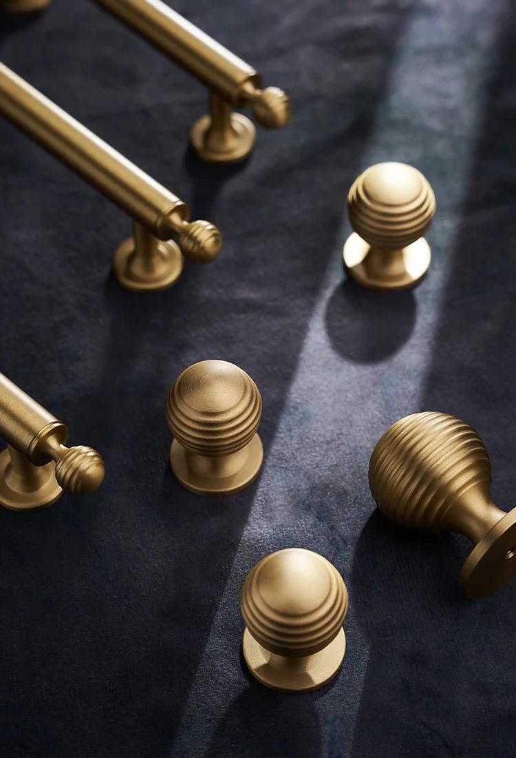 Round & Bar Solid Brass Knobs for Drawers and Cabinets