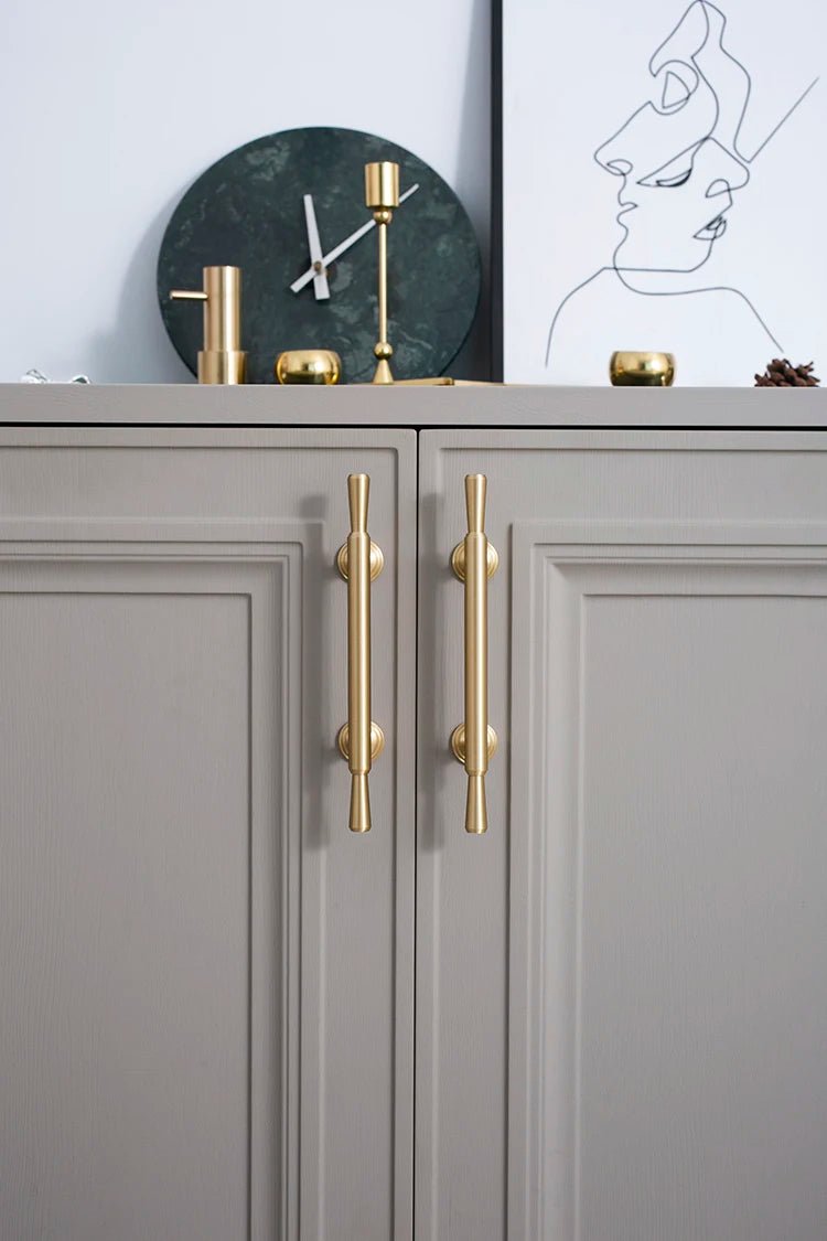 Solid Brass T-Bar Handles – Cabinet Drawer Pulls