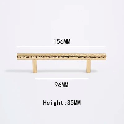 Solid Brass T-Bar Pull – Handmade Handle for Cabinets