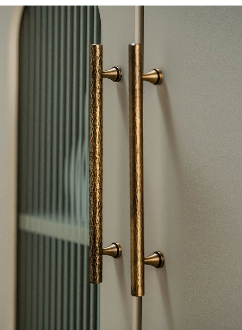 Vintage Brass Cabinet Handle - Retro T-Bar Pull