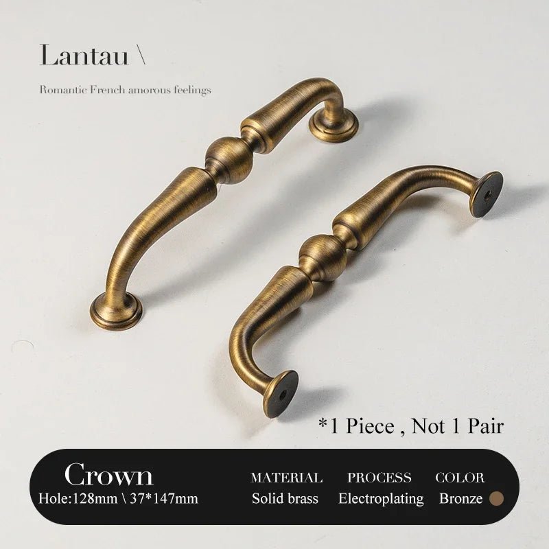 Decorative Wardrobe Handle – Antique Brass Look