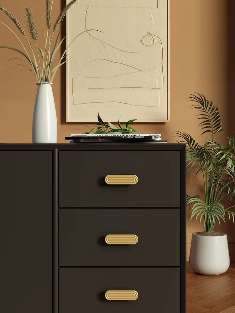 Unique Line Solid Brass Handles for Cabinet Doors