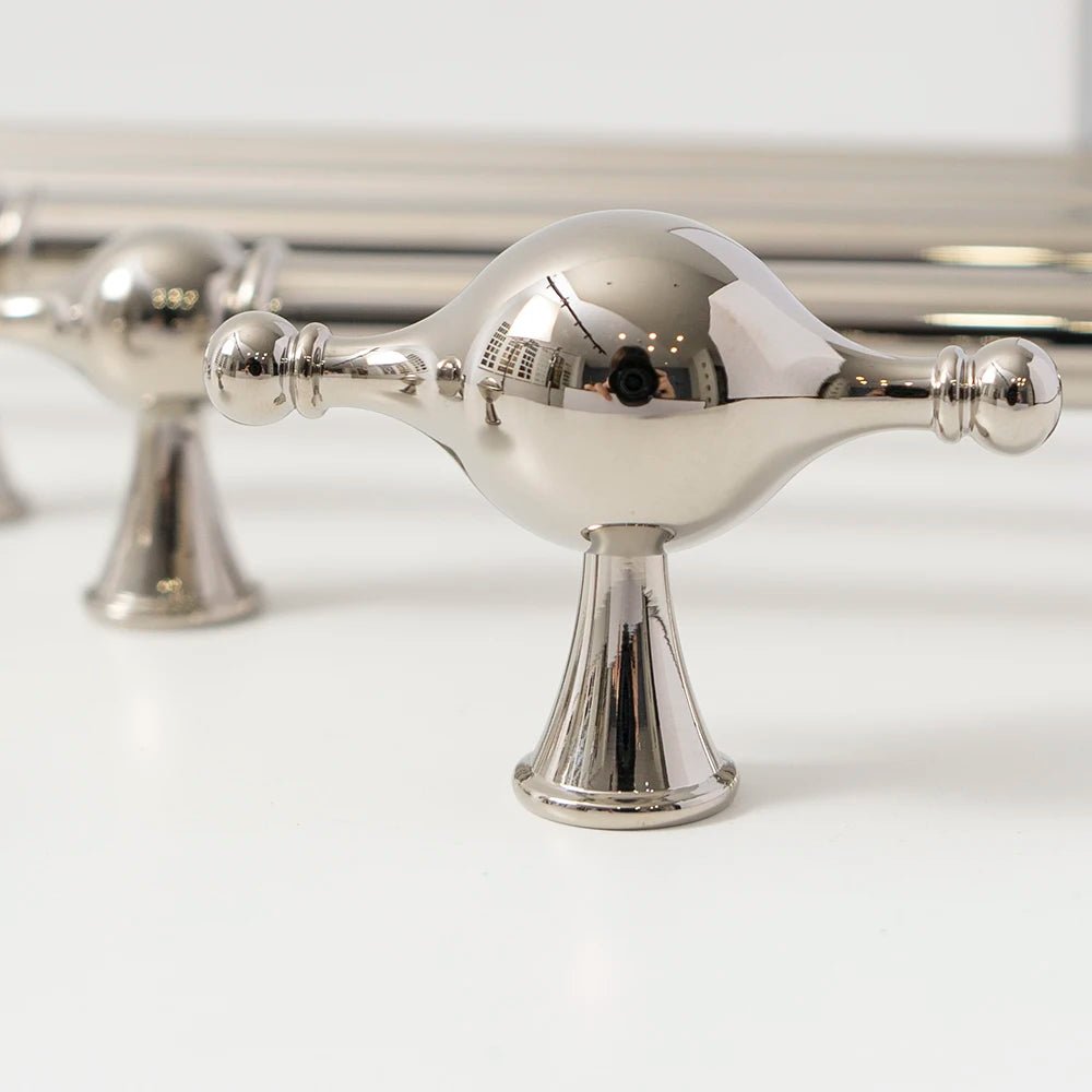 Elegant Modern Bright Nickel Cabinet Handle – Zinc Alloy Drawer Pull