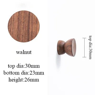 Stylish 5" Solid Walnut Knobs – Wooden Pull Handles for Cabinets