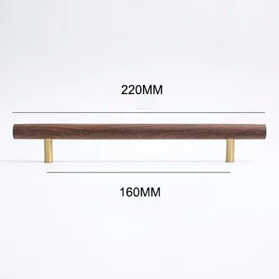 Luxury Solid Walnut Pull Handles – 5" Wooden Knobs for Stylish Drawers