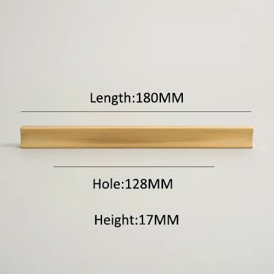 High-Quality Square Brass Cabinet Handles – Gold Pulls (1.26"-12.6")