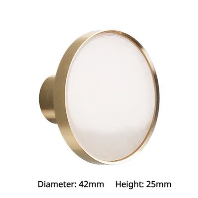 Contemporary Stone & Brass Knobs – Luxury Pull Handles for Drawers