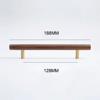 Sleek Solid Walnut Pulls – 5" Wooden Knobs for Modern Cabinet Design
