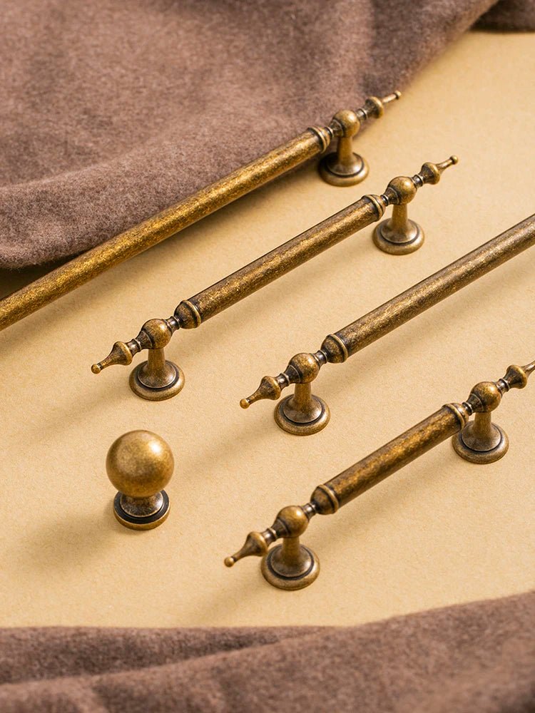 Luxury Antique Brass Cabinet Handles – Vintage Bronze Drawer Pull Design