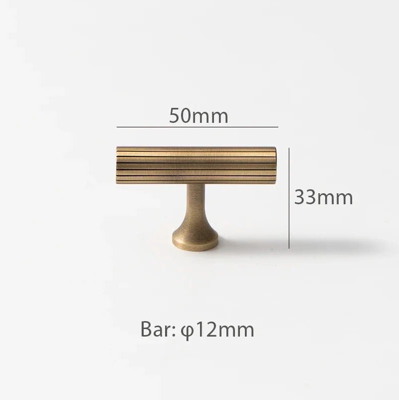 Antique Bronze Knurled Brass Pull for Cabinets