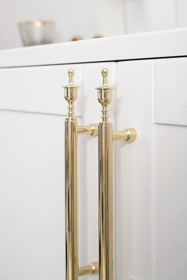 Elegant Golden Crown Drawer Pull – Luxury Brass Cabinet Handle