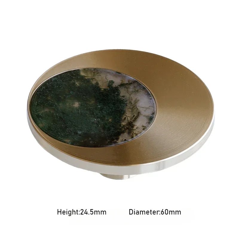 Natural Stone & Brass Pulls for Cabinets – Pink Crystal Knob Handles