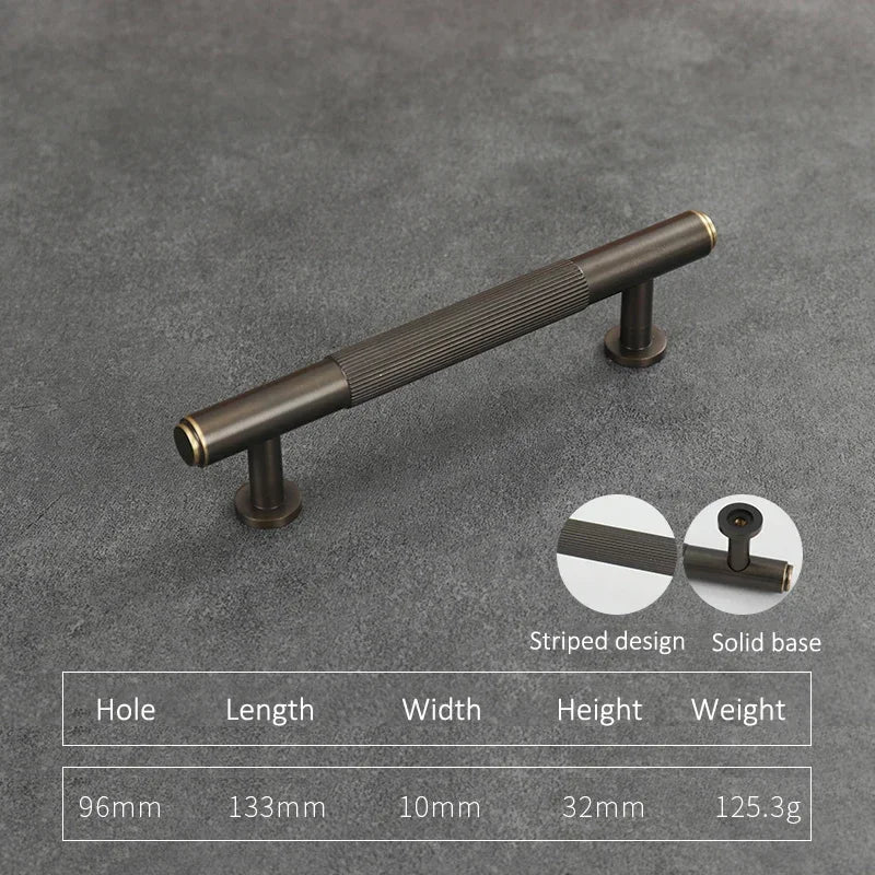 Brass Cabinet Handles - Bronze and Gray Pulls for Drawers