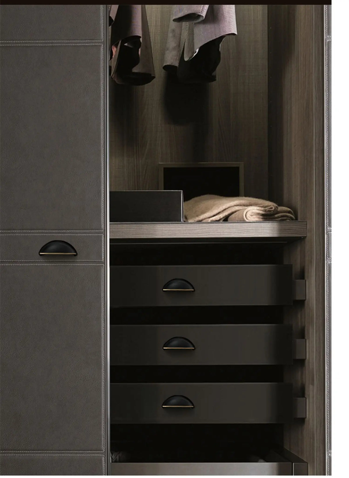Premium Bronze Shell Brass Drawer Pull – Cabinet Knob Design