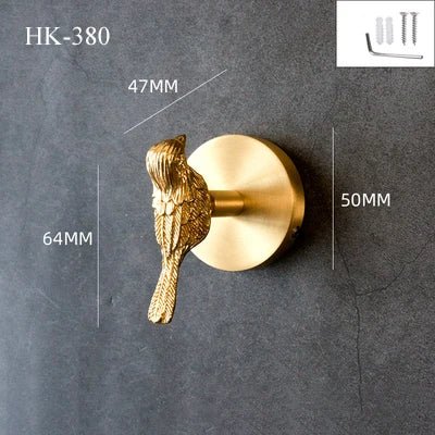 Nordic Brass Hooks – Dragonfly, Bird, Antler Designs for Custom Décor