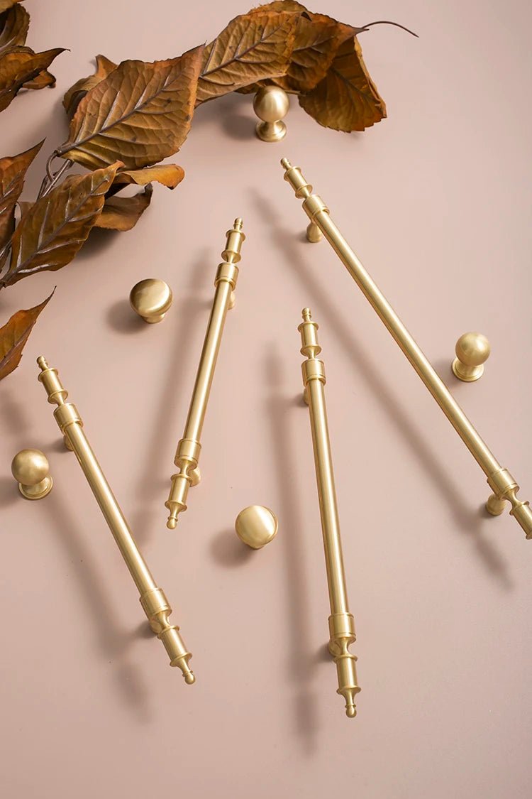 Sleek European Brass Handles – Gold Cabinet Pulls for Furniture
