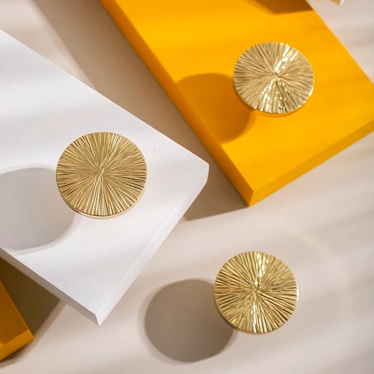 Sleek Gold Brass Drawer Pulls – European Style Knobs