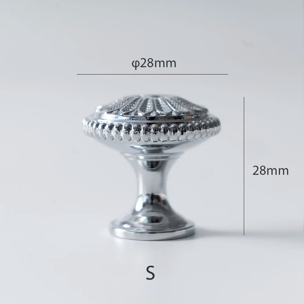 Stylish Floral Brass Knobs for Cabinet Design – Gold & Chrome