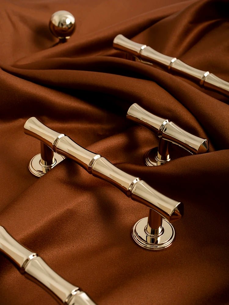 Sleek Gold Brass T-Bar Knobs – 5" Pull Handles for Modern Cabinets