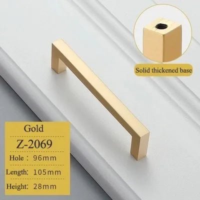 Premium Gold Zinc Alloy Modern Cabinet Pull for Furniture