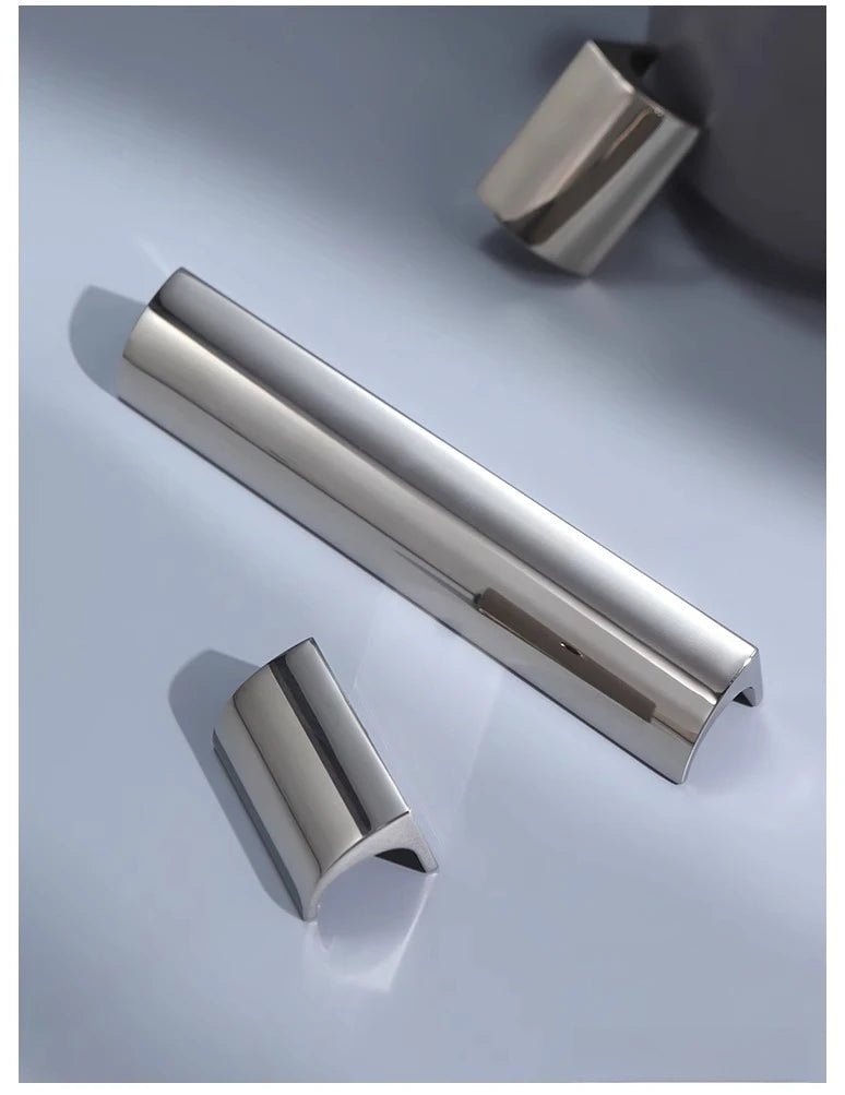 Sleek Invisible Nickel Handles – Seamless Pulls for Cabinets