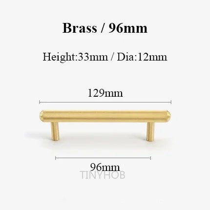 Antique Bronze Knurled Brass Handles – T-Bar Pulls for Stylish Furniture