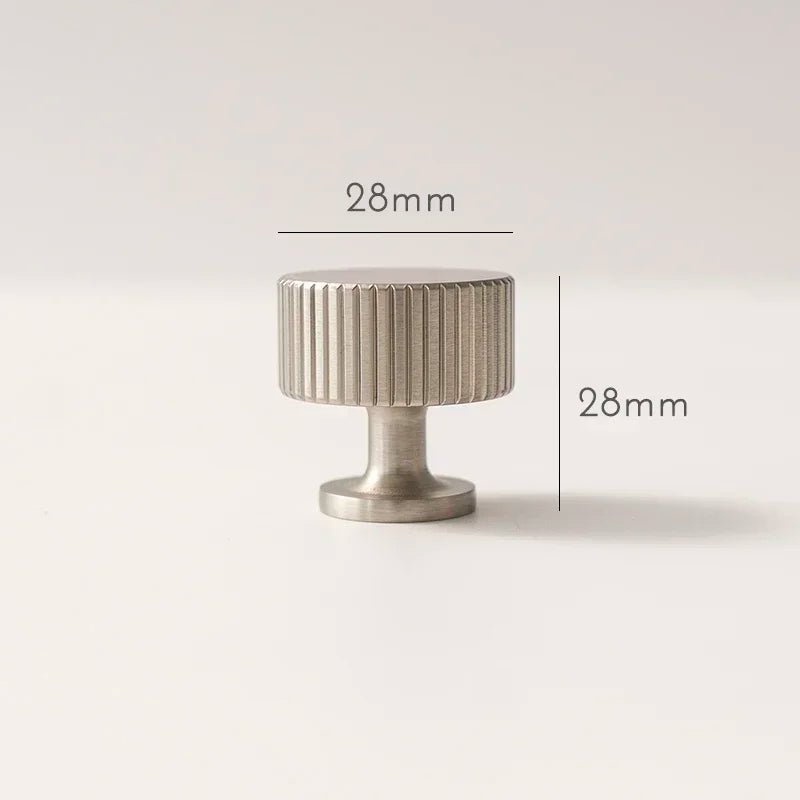 Stylish Knurled Brass Handles – Satin Nickel Cabinet Pulls for Modern Design