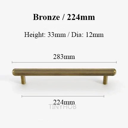 Contemporary Knurled Brass Handles – Antique Bronze T-Bar Pulls for Cabinets