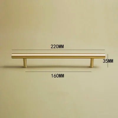 Sleek Matte Black Brass Handles – 5" T-Bar Pulls for Modern Cabinets