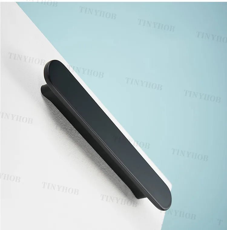 Sleek Modern Black Cabinet Handles – 5" Matte Zinc Pulls for Drawers