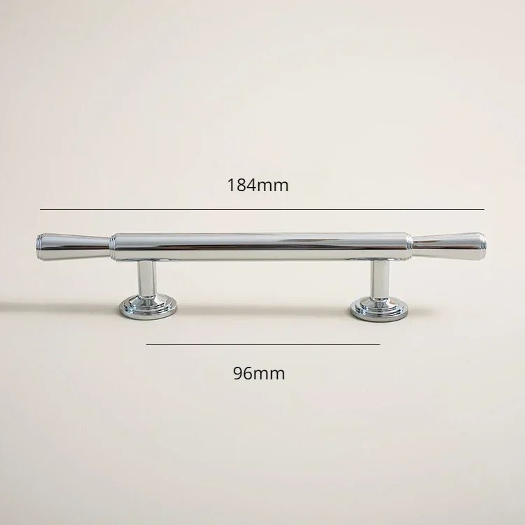 Sleek Silver Brass Handles – Luxury Knobs for Modern Cabinets